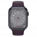 Apple Watch Series 8 LTE 45 мм (алюминиевый корпус, полуночный/бузина, спортивный силиконовый ремешок) фото 2