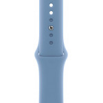 Apple Watch Series 9 41 мм (алюминиевый корпус, серебристый/зимний синий, спортивный силиконовый ремешок S/M) фото 3