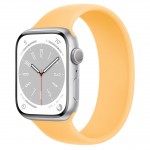 Apple Watch Series LTE 8 45 мм (алюминиевый корпус, серебристый/солнечное сияние, силиконовый ремешок) фото 1