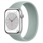 Apple Watch Series LTE 8 45 мм (алюминиевый корпус, серебристый/суккулент, силиконовый ремешок) фото 1