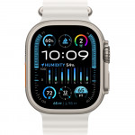Apple Watch Ultra 2 LTE 49 мм (титановый корпус, титановый/белый, ремешок из эластомера) фото 2