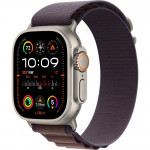 Apple Watch Ultra 2 LTE 49 мм (титановый корпус, титановый/индиго, текстильный ремешок размера M) фото 1