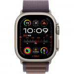 Apple Watch Ultra 2 LTE 49 мм (титановый корпус, титановый/индиго, текстильный ремешок размера S) фото 2