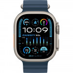 Apple Watch Ultra 2 LTE 49 мм (титановый корпус, титановый/синий, ремешок из эластомера) фото 2