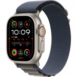 Apple Watch Ultra 2 LTE 49 мм (титановый корпус, титановый/синий, текстильный ремешок размера L) фото 1