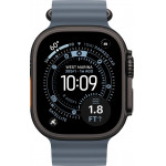 Apple Watch Ultra 3 LTE 49 мм (титановый корпус, черный/синий, ремешок из эластомера) фото 2