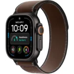 Apple Watch Ultra 4 LTE 49 мм (титановый корпус, черный/темно-коричневый, нейлоновый ремешок размера S/M) фото 1