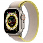 Apple Watch Ultra LTE 49 мм (титановый корпус, титановый/желто-бежевый, нейлоновый ремешок размера S/M) фото 1