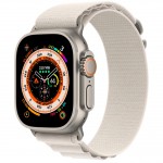 Apple Watch Ultra LTE 49 мм (титановый корпус, титановый/звездный свет, текстильный ремешок размера L) фото 1
